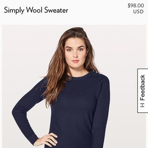 lululemon athletica navy blue sweater